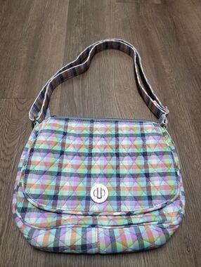 Vera Bradley Saddle Crossbody Bag~Gingham Plaid
